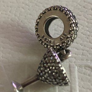 Pandora Pavé Cocktail Glass Dangle Charm
